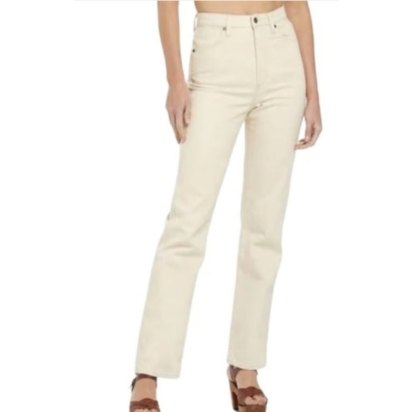 Aritzia Wilfred Free Denim Pants Cream - Picture 1 of 12